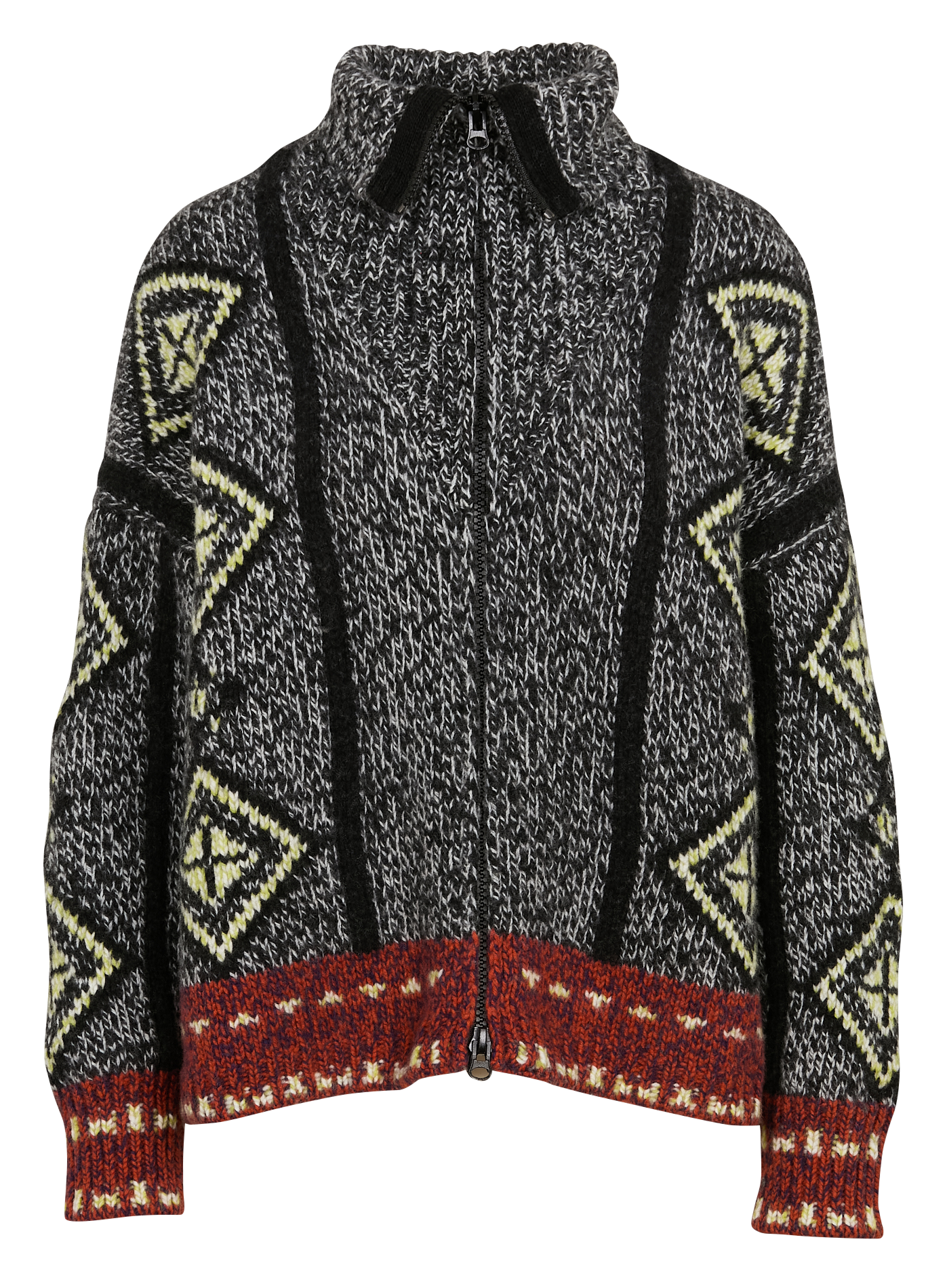 INACIO - Gilet oversize en laine mélangée | Gris