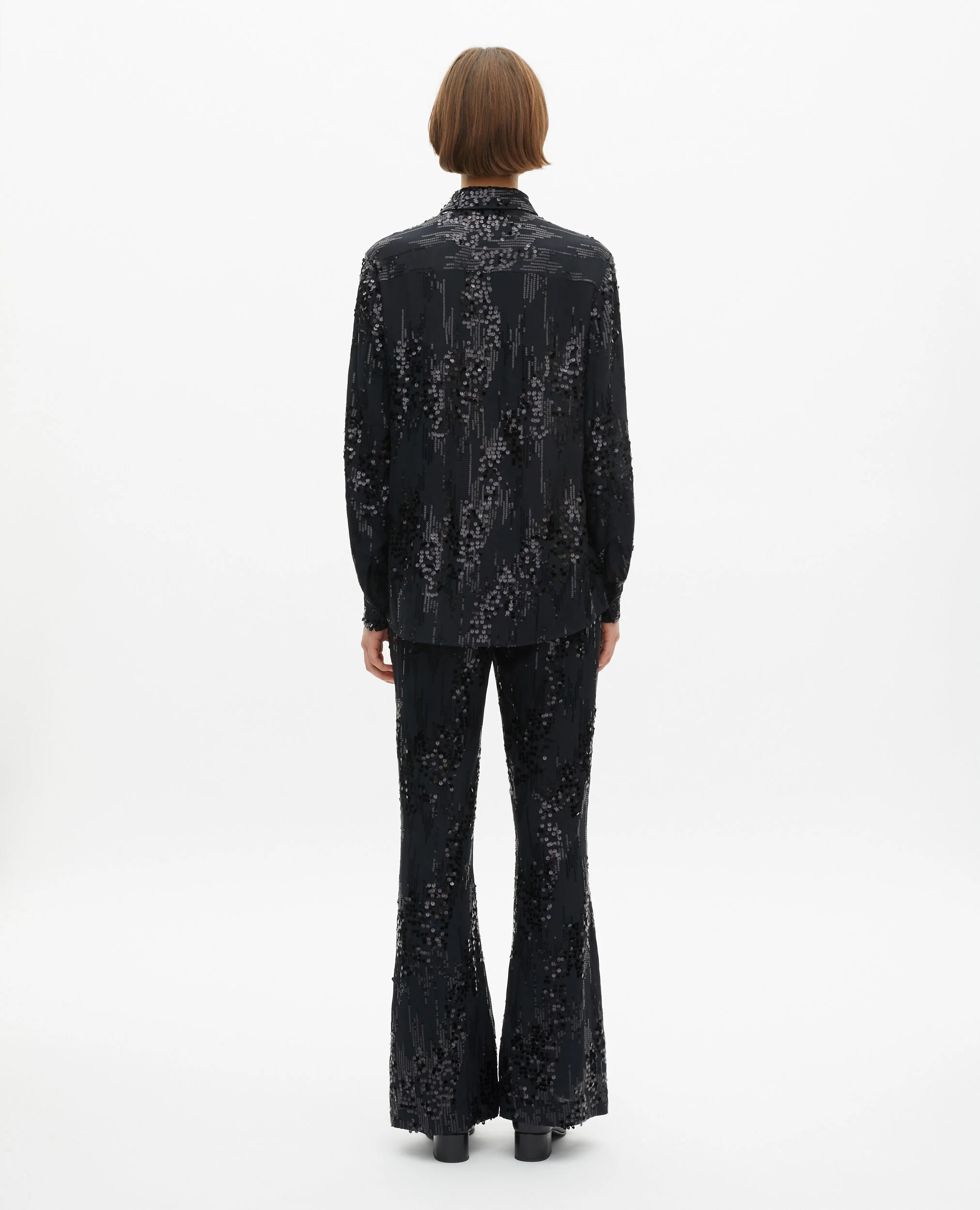 Chemise à sequins noire