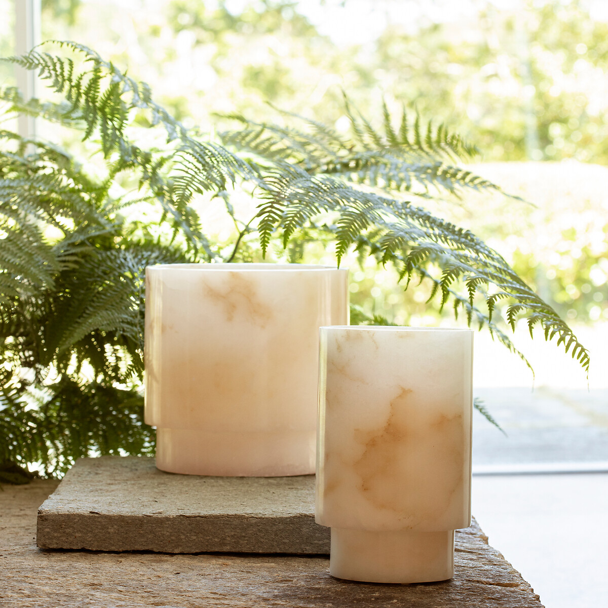 AM.PM<br>Suporte para velas de alabastro, Albasti