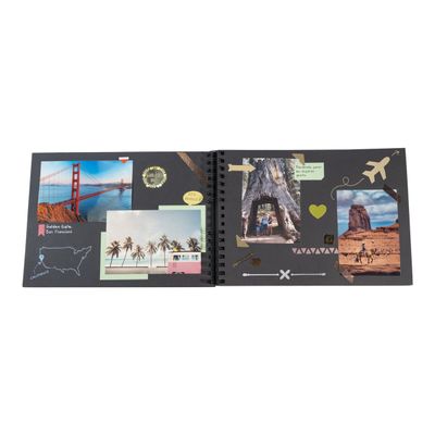 Exacompta ScrapAddict - Album scrapbooking - 32 x 22 cm - 70 pages noires