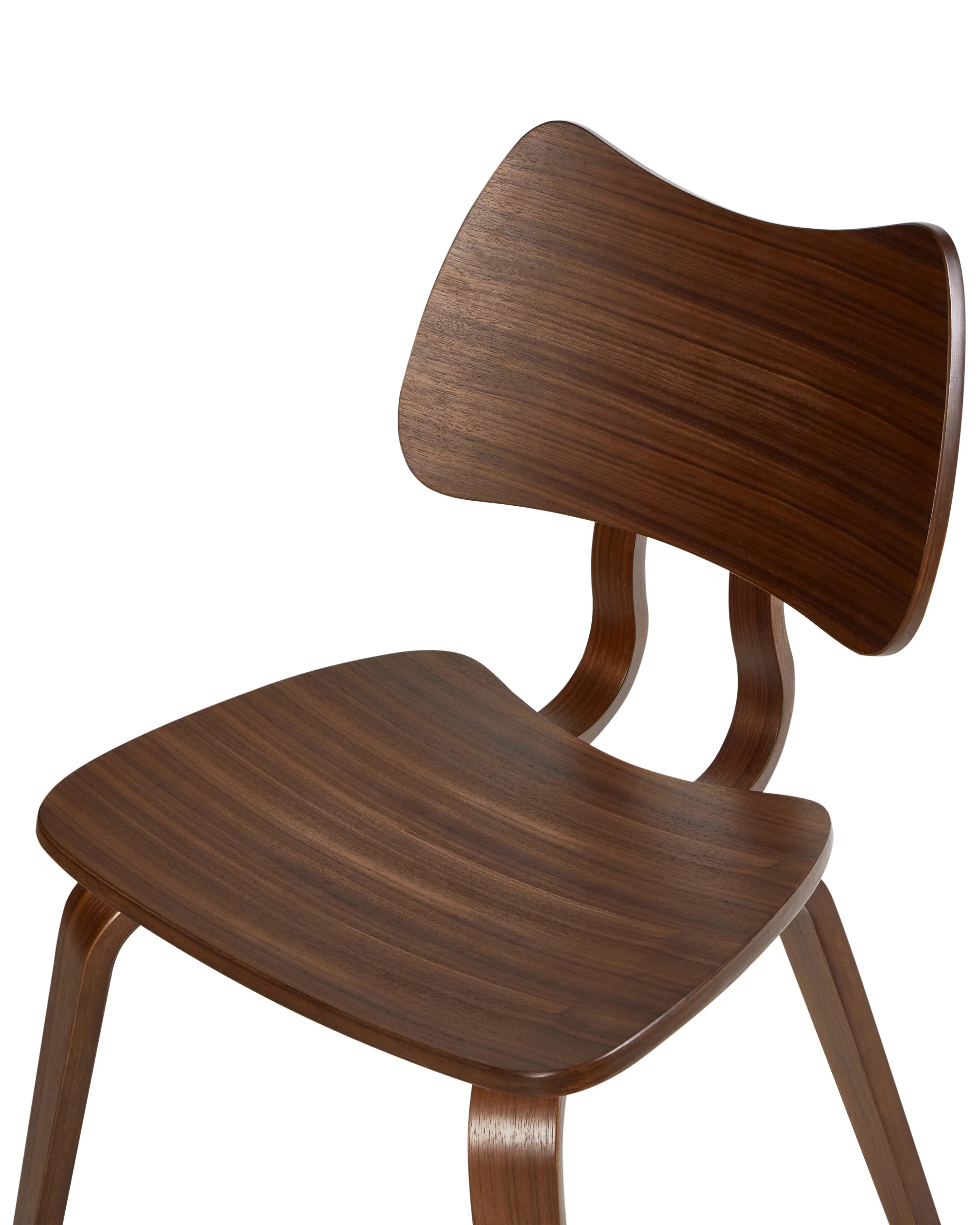 Set van 2 eetkamerstoelen DIANA Hout Donkerbruin