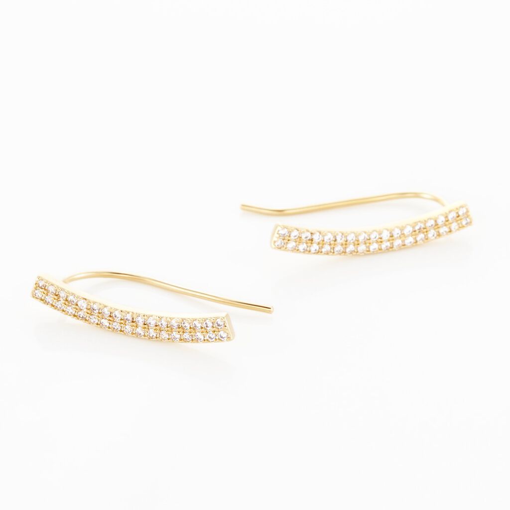 Boucles D'oreilles Grimpantes Jennyferine Plaqué Or Jaune Oxydes