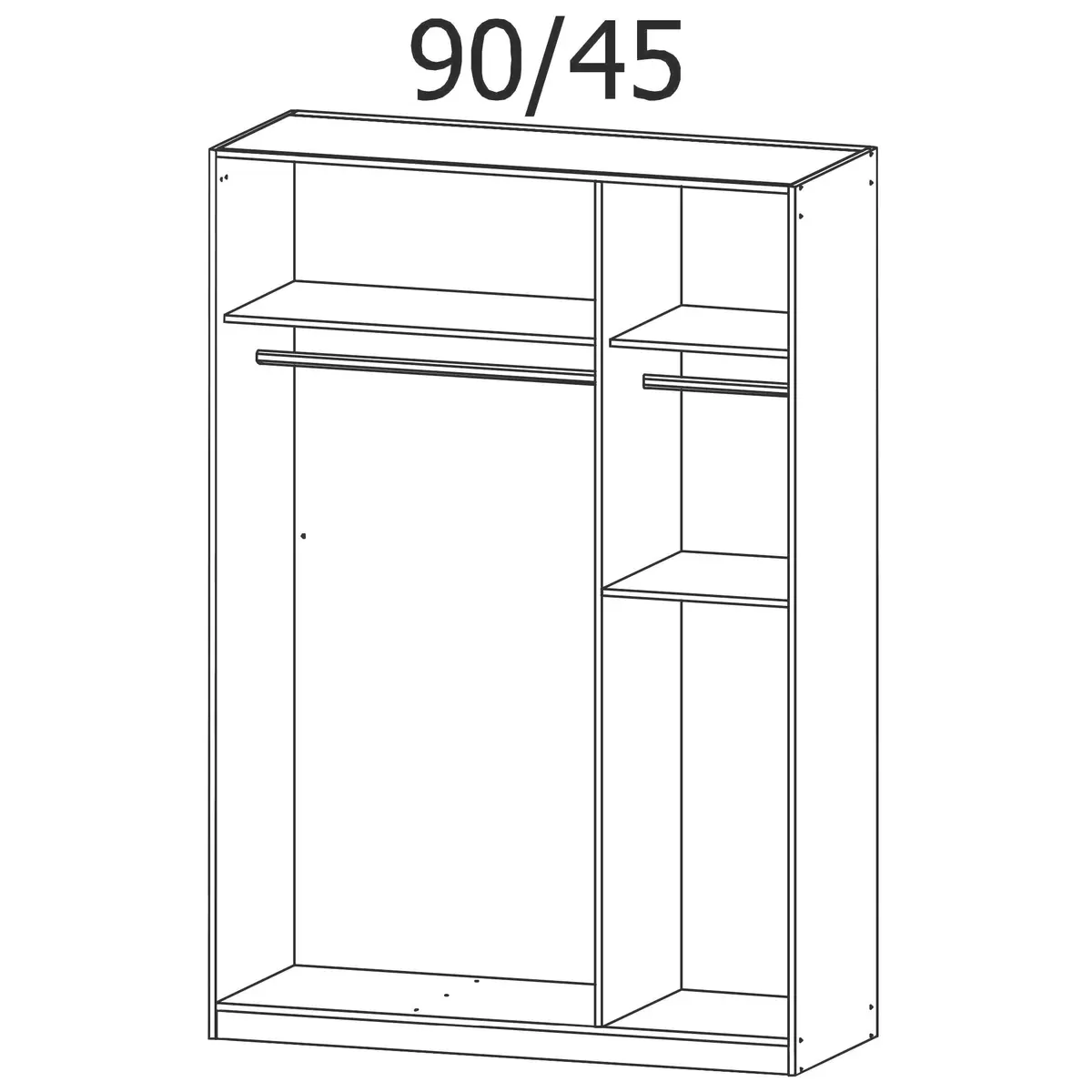 Kleiderschrank 3-trg. Ontario anthrazit,Artisan Eiche