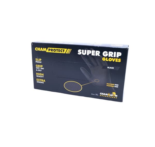 Gummihansker (M) 80 stk/pk sort