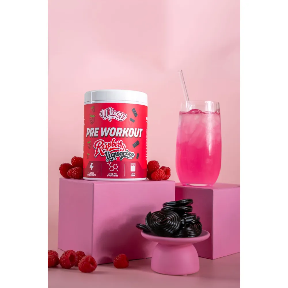 Wispy Pre Workout Raspberry Liquorice - 350 g.