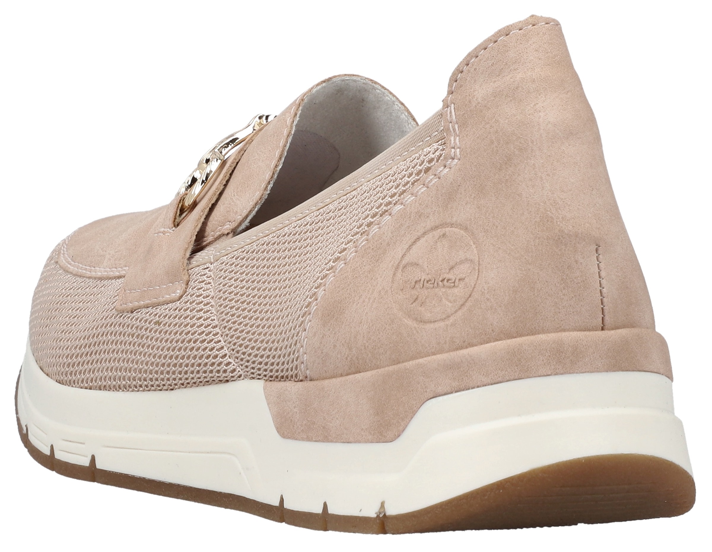 Rieker Slip-On Sneaker »Slipper vegan«  Slipper, Freizeitschuh mit eleganter Zierspange