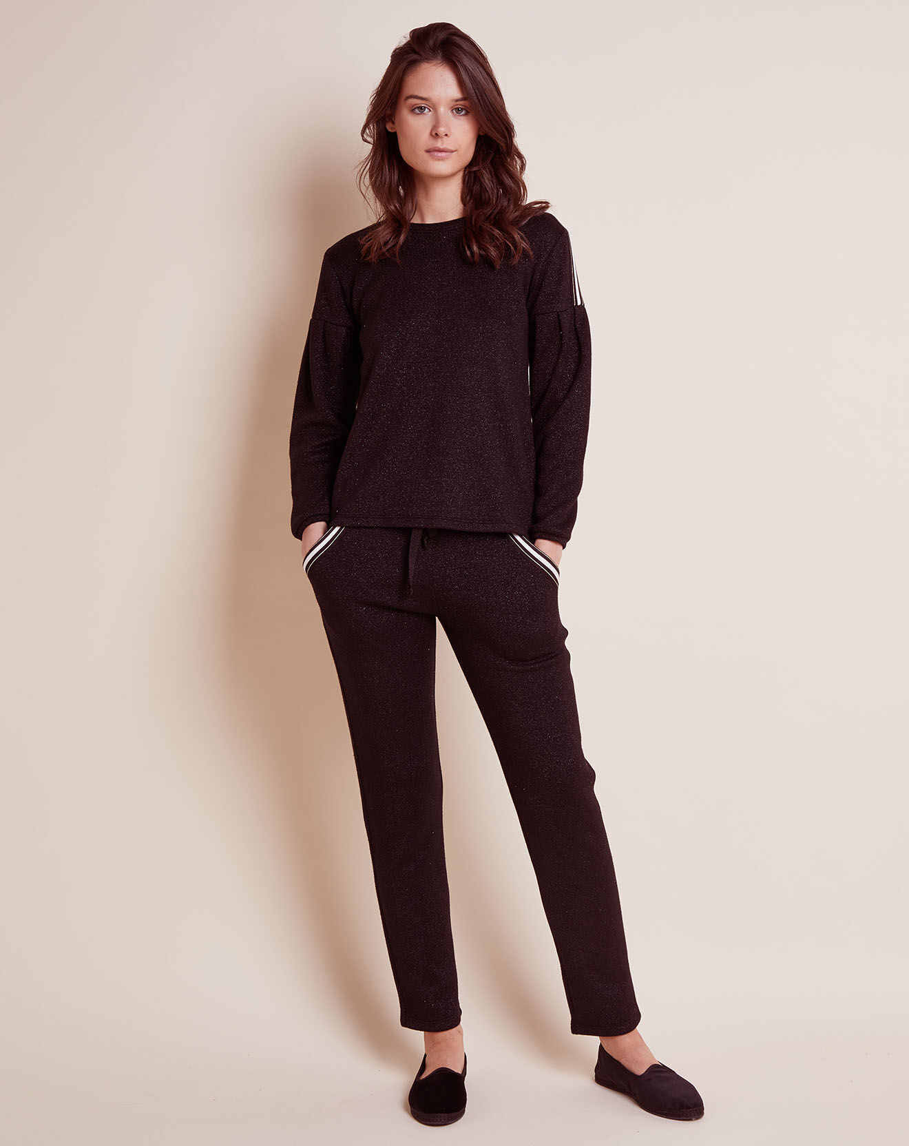 Le Chat Sweat Maille Love noir