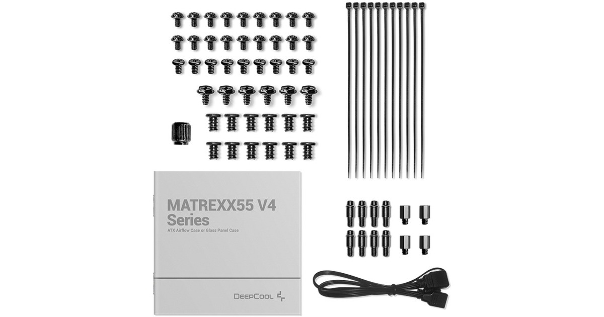 DeepCoolMATREXX 55 V4 C midi tower behuizing  (Zwart | 1x USB-A | 1x USB-C | RGB | Window)