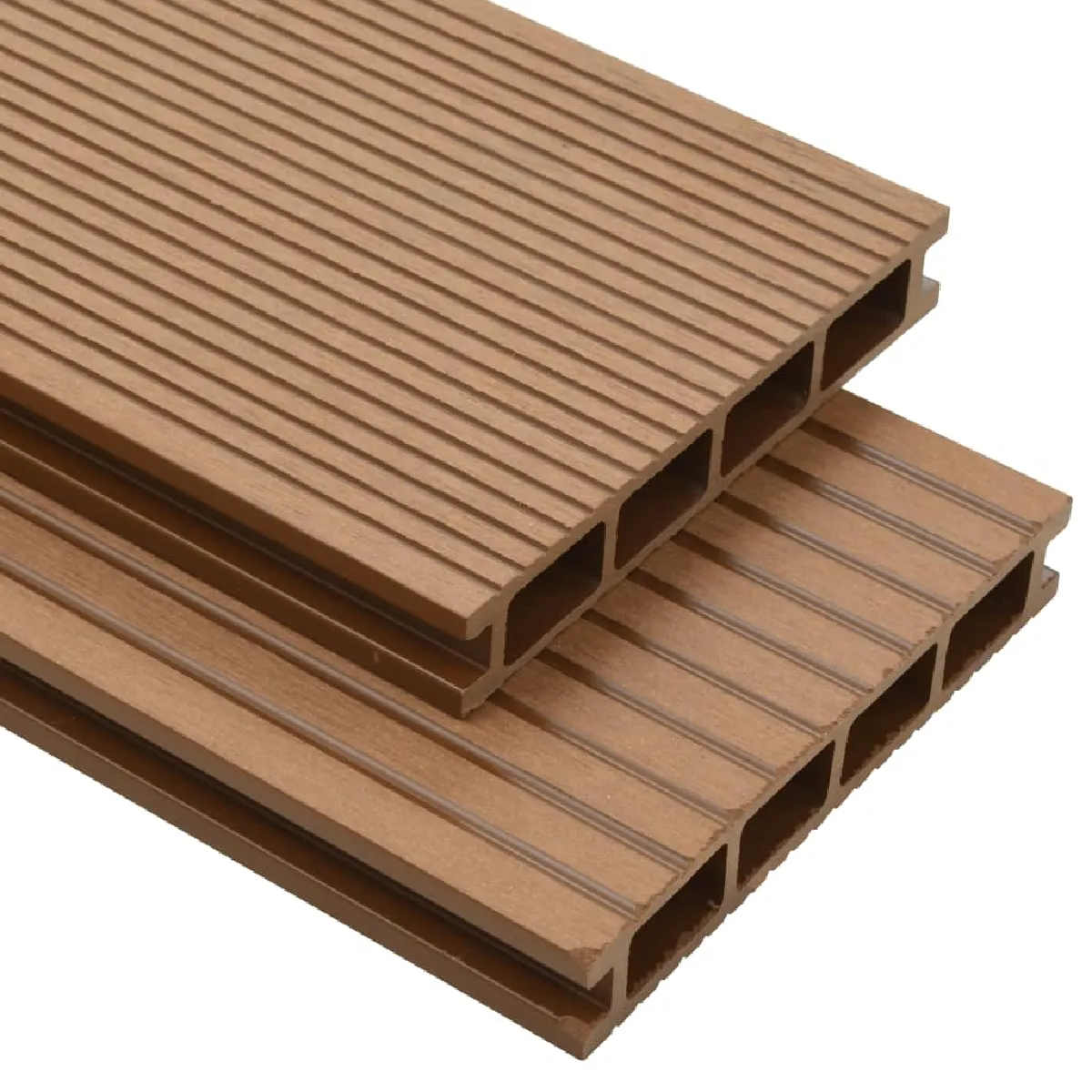vidaXL - Panneaux de terrasse creux 4 m - Teck