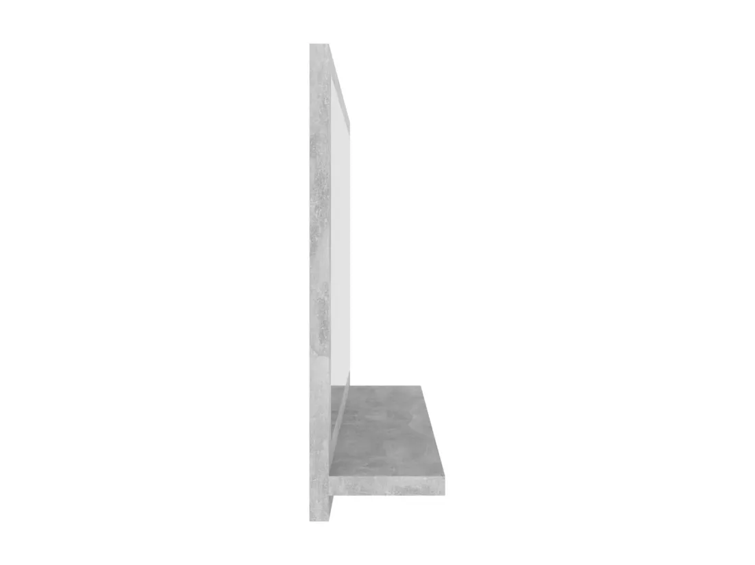 Miroir de salle de bain Gris béton 60x10,5x37 cm Aggloméré