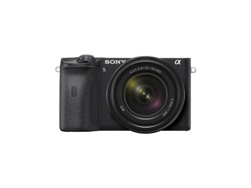 Sony a6600 ILCE-6600M - Digitalkamera - spejlløst - 24.2 MP - APS-C - 4K / 30 fps - 7.5x optisk zoom E 18-135 mm OSS-objektiv - Wi-Fi, NFC, Bluetooth - sort