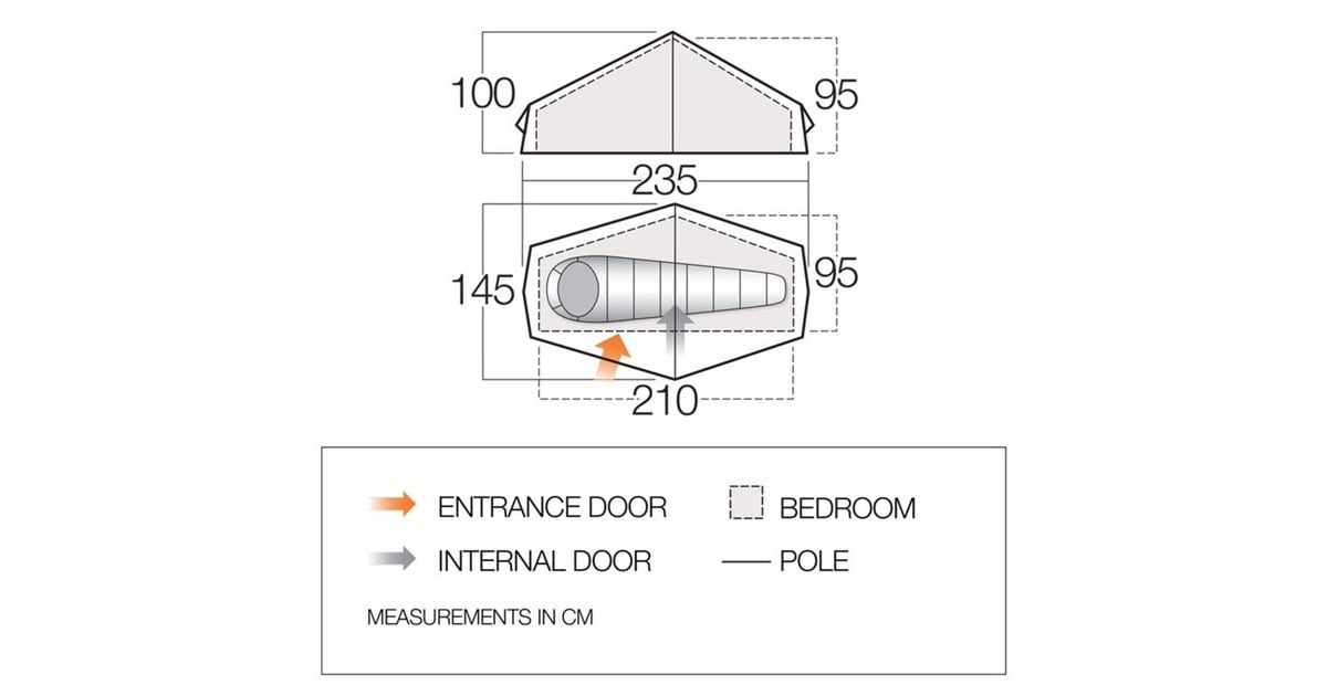VangoF10 Helium UL 2 tent  (Donkergroen, 2025 model)