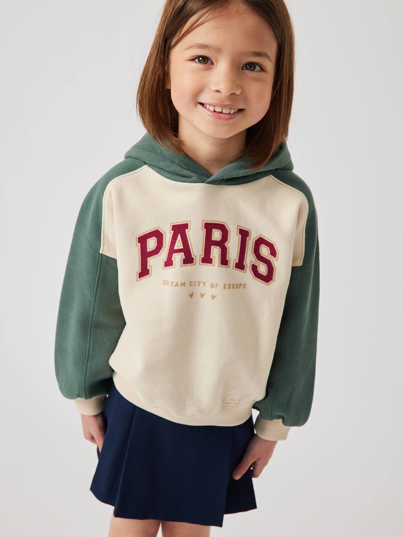 Moletom fantasia para meninas, baunilha