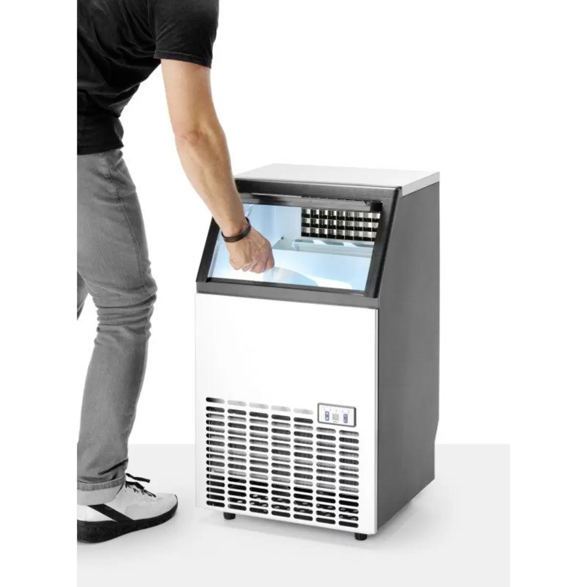 Eiswürfelmaschine HENDI Eiswürfelbereiter 35 kg,
