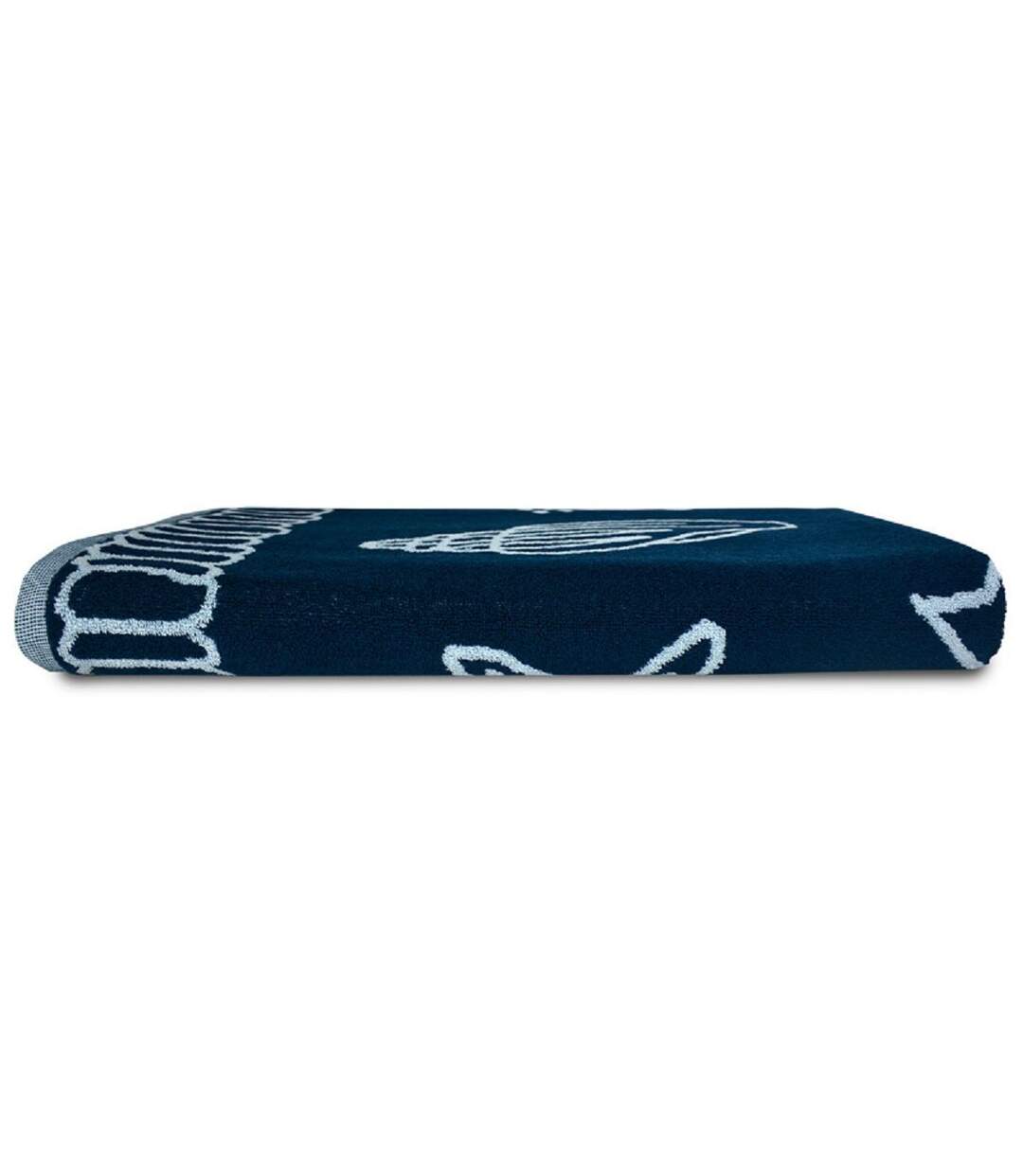 Serviette de plage - T1-HAWAII - bleu marine et bleu clair