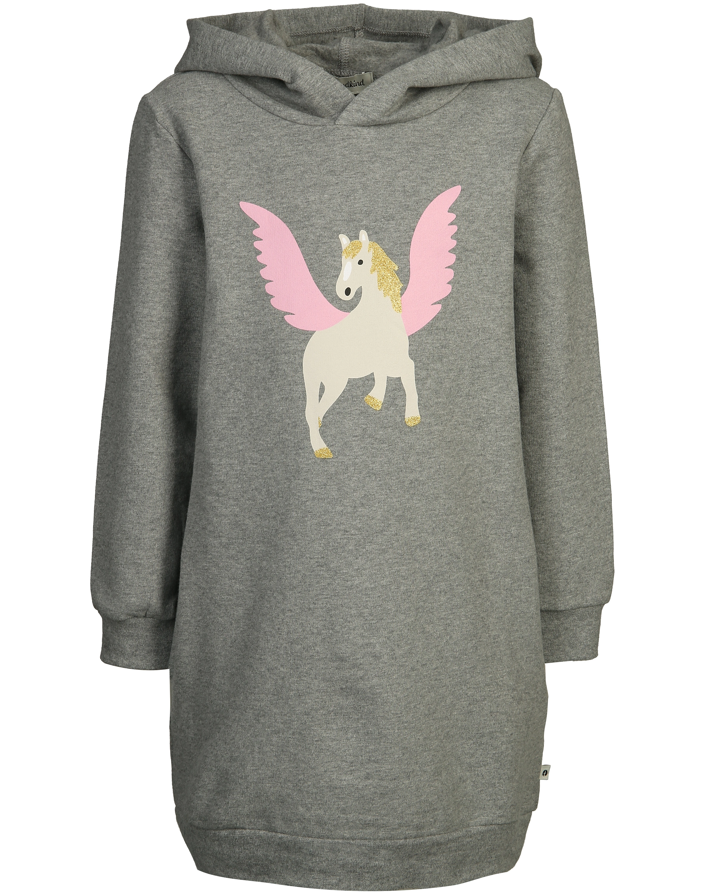 Sweat-Kleid PEGASUS mit Kapuze in grau