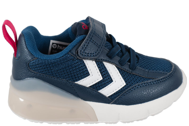 HUMMEL DAYLIGHT JR SKO I MØRKEBLÅT TEKSTIL MED LYS