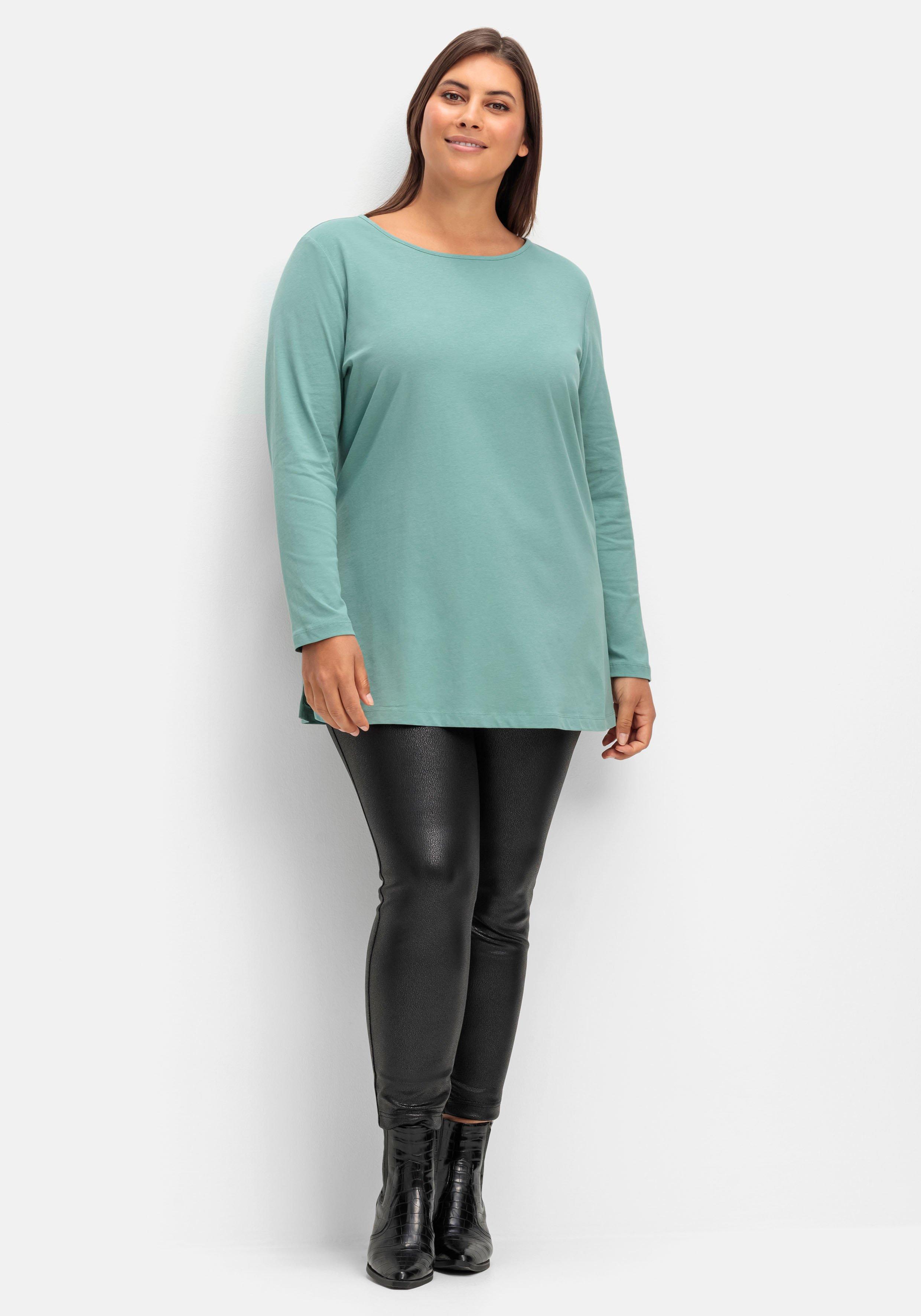 Longshirt mit hohen Seitenschlitzen