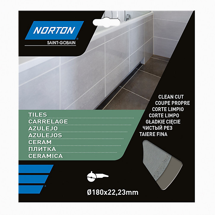 Disque diamant continu carrelage Norton 180x22,2 mm