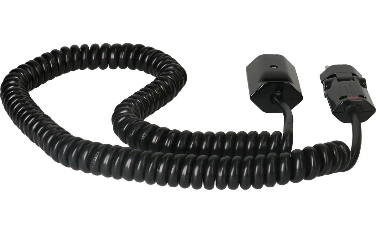 Verlängerungskabel 3.5 m T13 - T12 ClipClap, SchwarzSpiralverlängerungskabel mit Clip-Clap Stecker