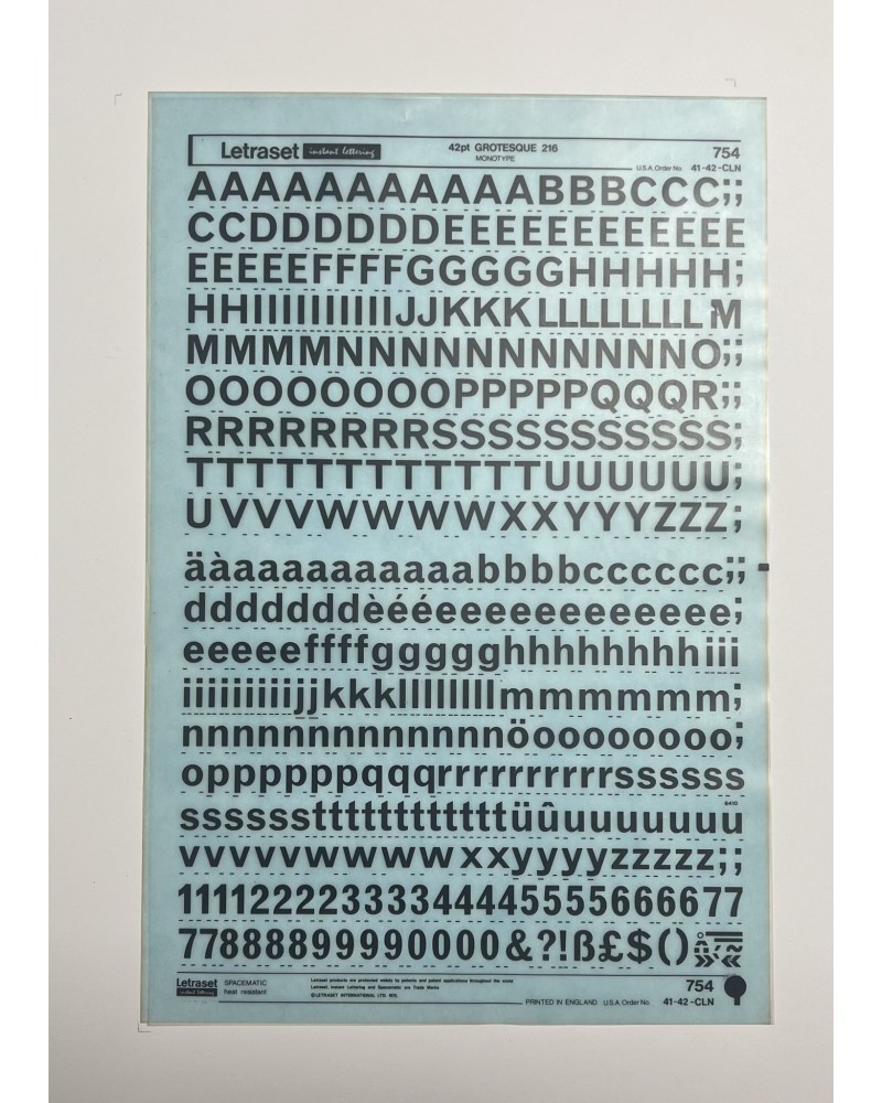 letraset-754- GROTESQUE 216 - 42pt
