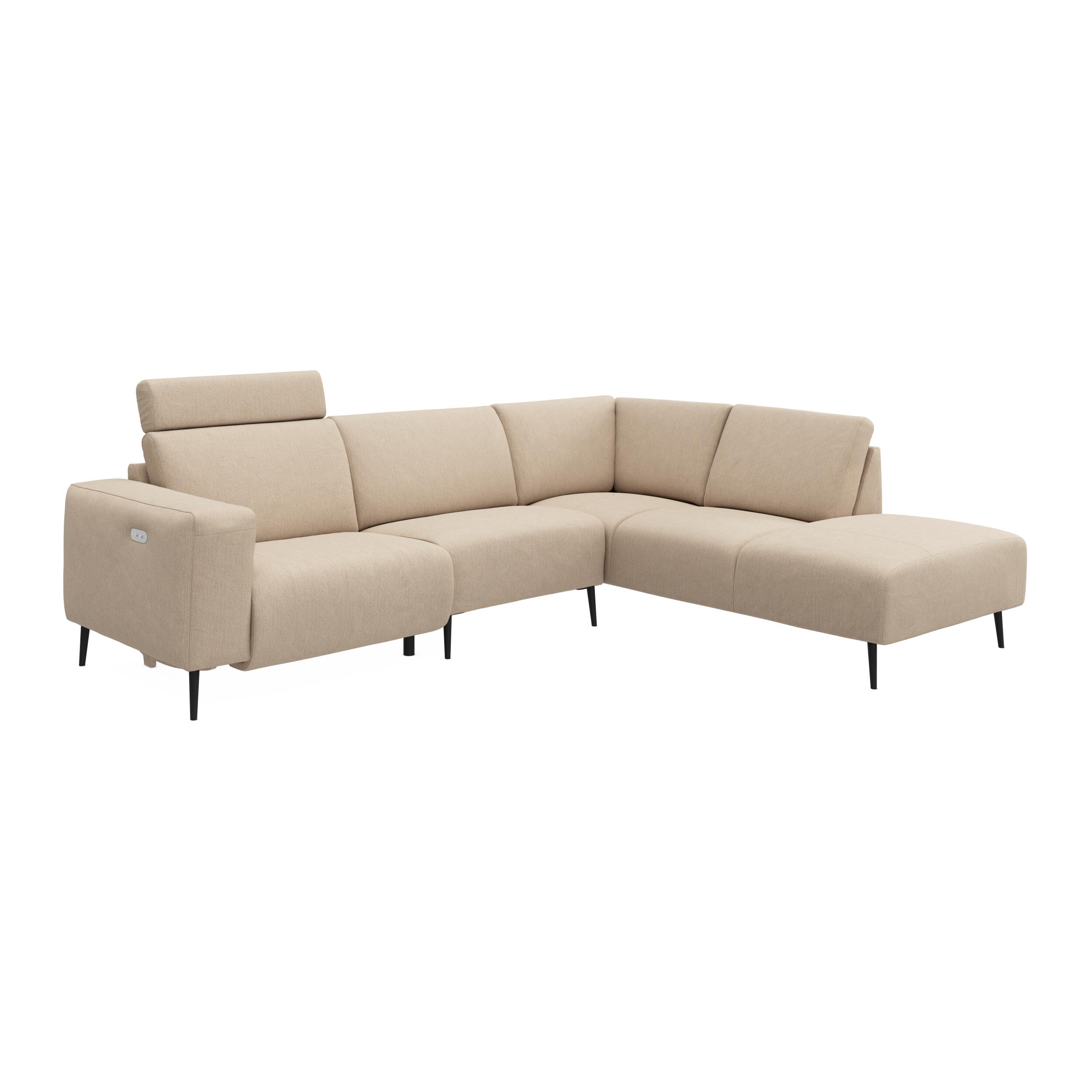 Remus højrevendt sofa med pufafslutning