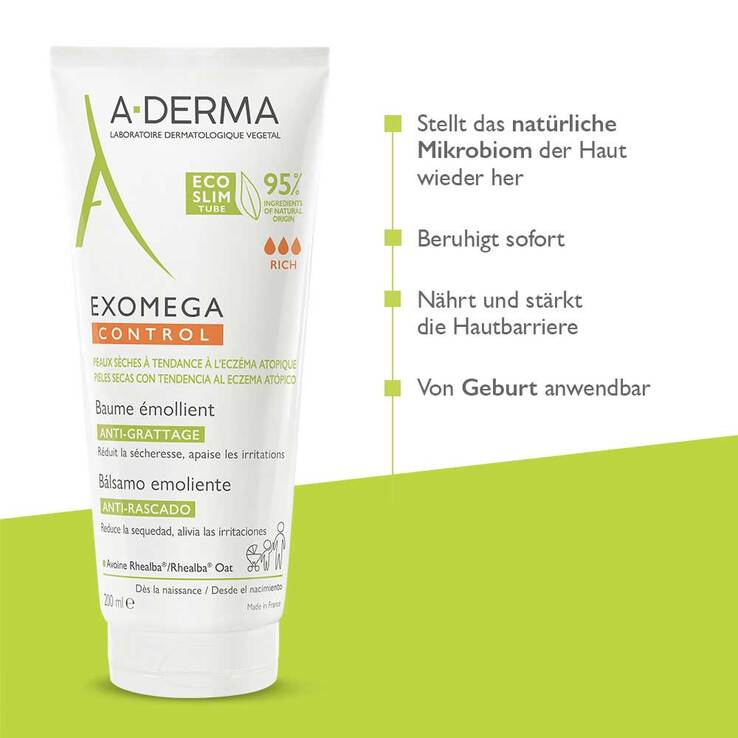 A-Derma Exomega Control Balsam rückfettend, 200 ml