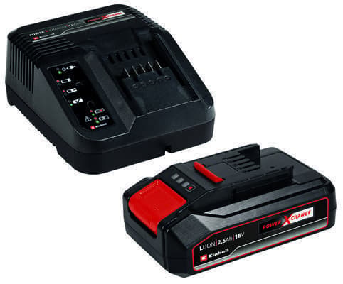 Einhell PXC-Starter-Kit, Batteri- og ladersett, 2,5 Ah, 18 V, Sort, Rød, 0,83 timer, 200 - 250 V