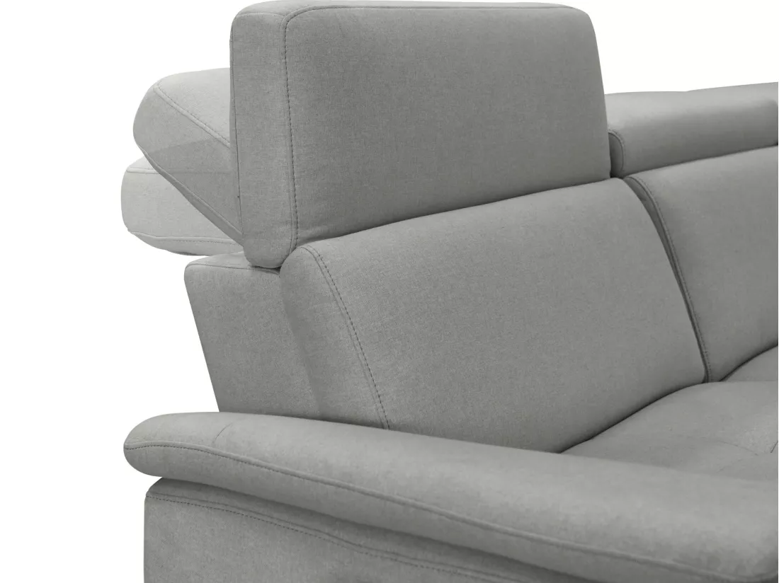 Pareli | Canapé 3 places avec fonction manuel tissu gris