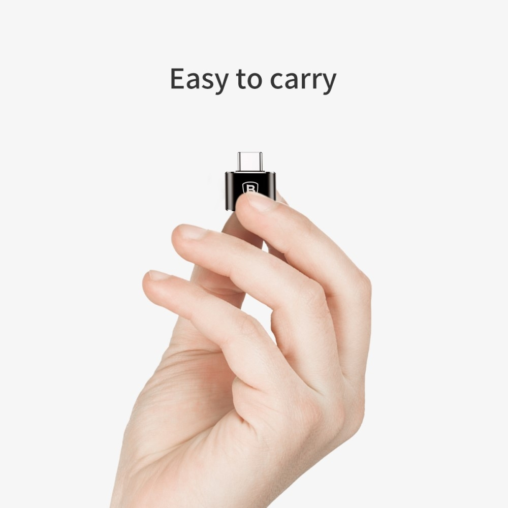 USB 2.0 (2.4A) auf USB C Adapter Konverter - Schwarz
