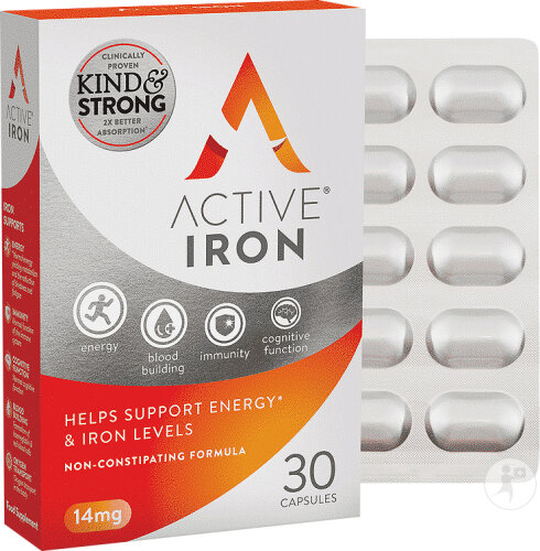 Active Iron 14mg Capsules 30