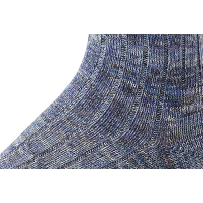 Unisex-Baumwollsocke, Blaumelange