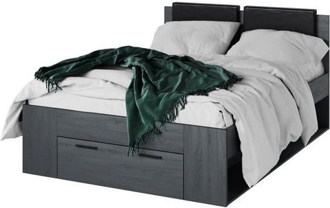 Houten Bed Genua - Antraciet - Met Lade