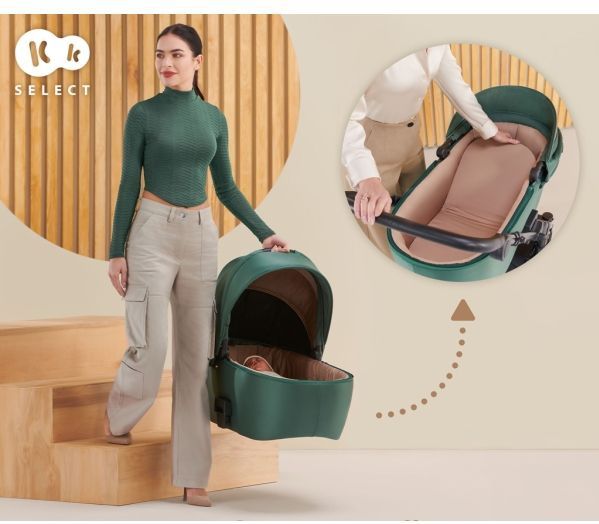 Kinderkraft PRIME2 - Kinderwagen 2in1 tot 22 kg - Praktische accessoires - Groene