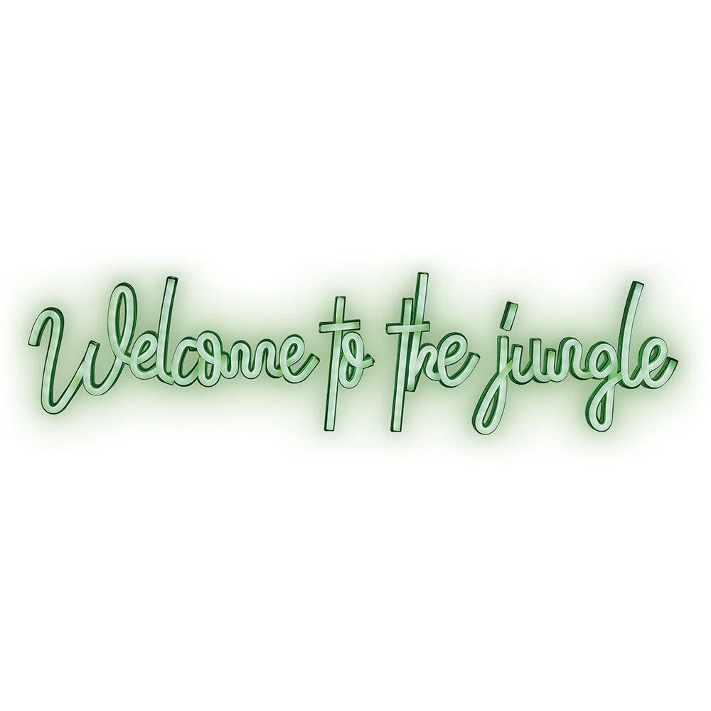 Néon LED Welcome to the jungle vert 60x16cm