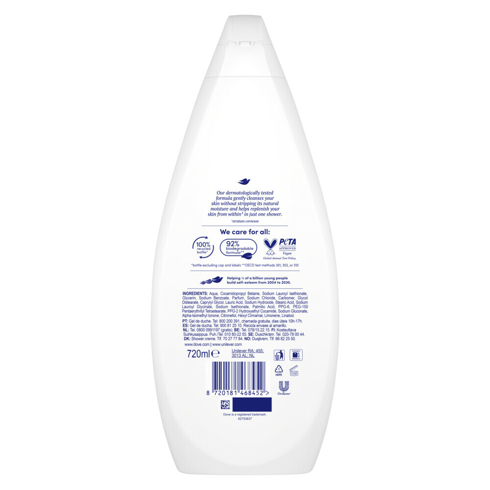 6x Dove Douchecrème Silky Velvet720 ml