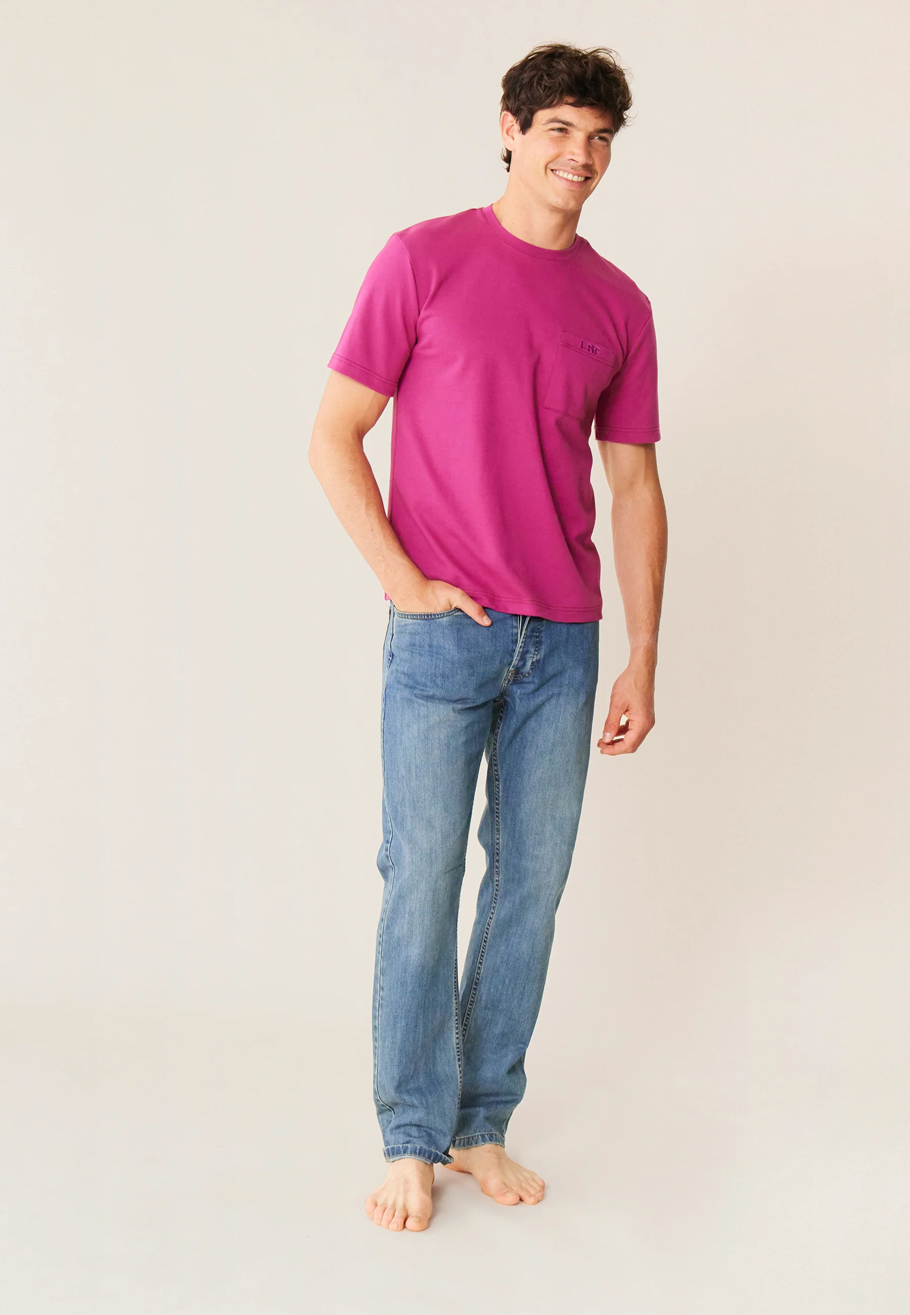 T-shirt Homme en coton-Sasha Betterave