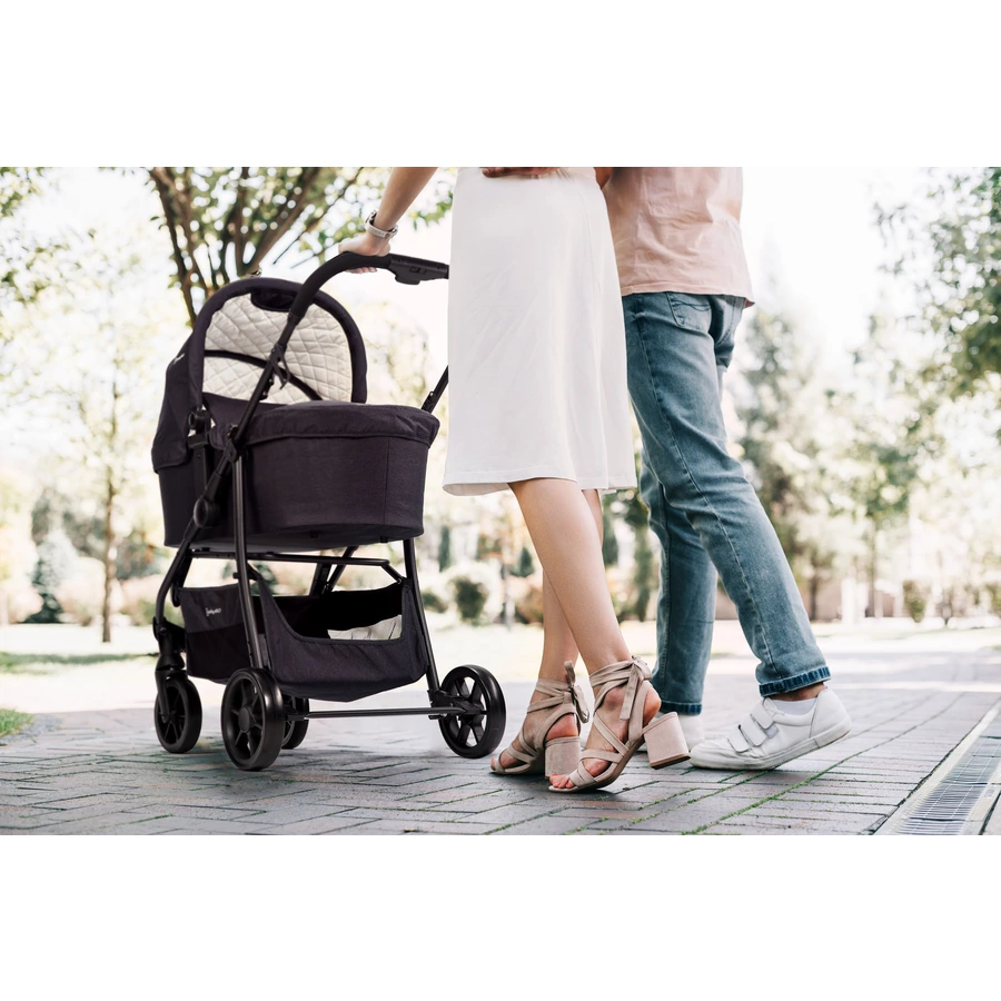 babyGO Kombikinderwagen 3 in 1 Black