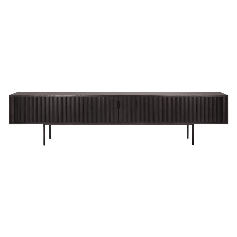Ethnicraft Roller Max tv-meubel 242x45 teak zwart