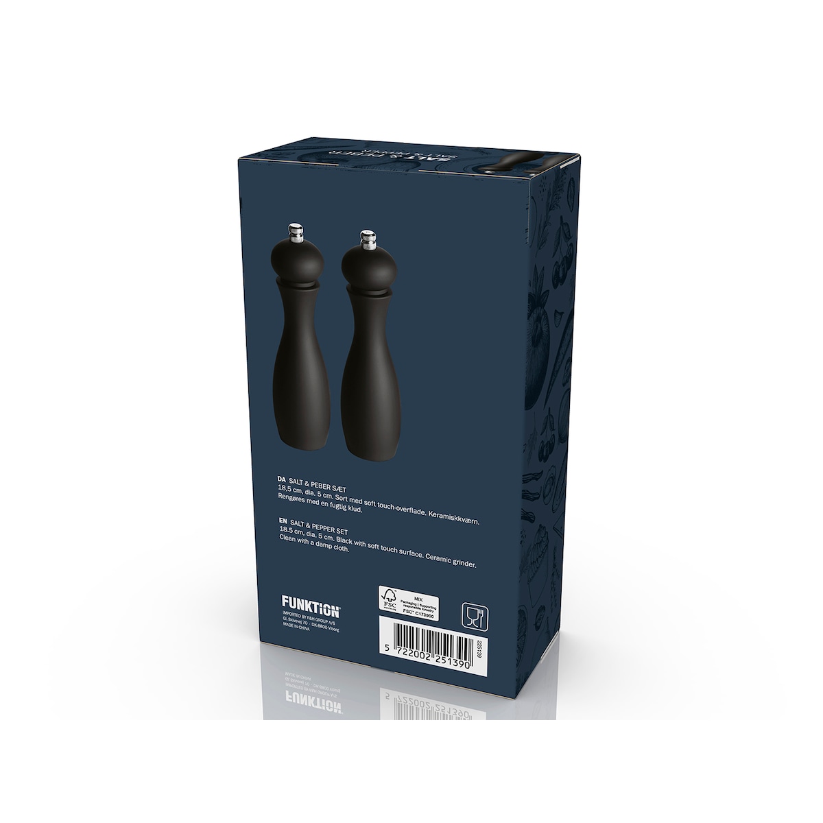 Funktion Salt & Pepper Dia. 5,1 x 18,5 cm Black