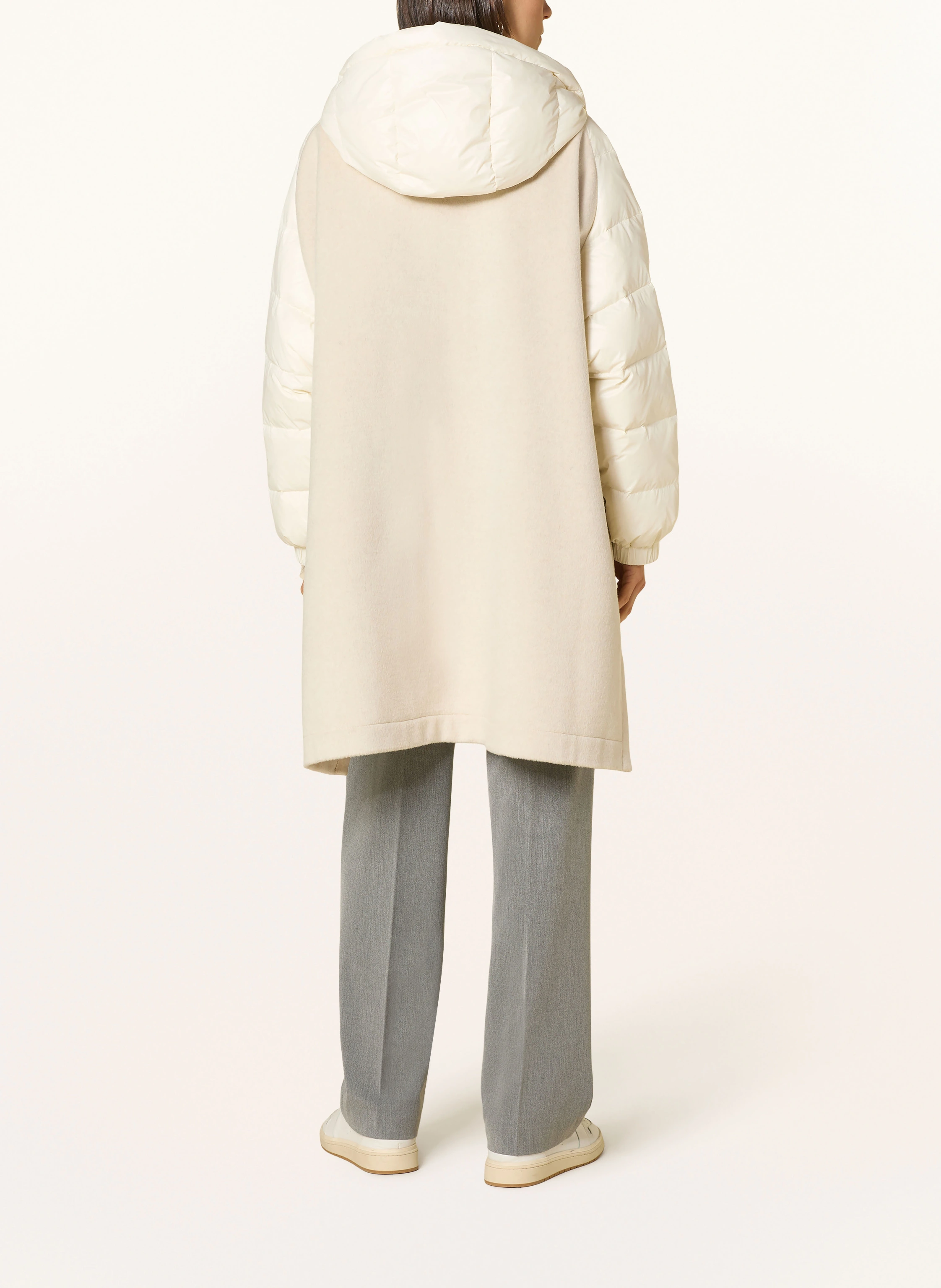 Grace Oversized-Mantel im Materialmix