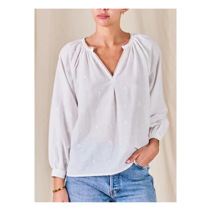 M.A.B.E. Blouse Albi Broderies | Blanc
