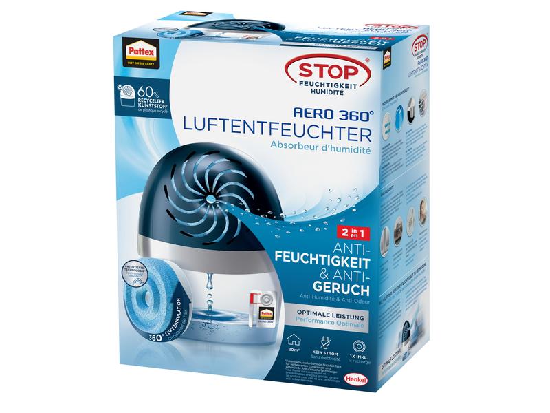 Pattex Entfeuchter Aero 360° (20 m²) Anti-Feuchtigkeite & Anti-Geruch