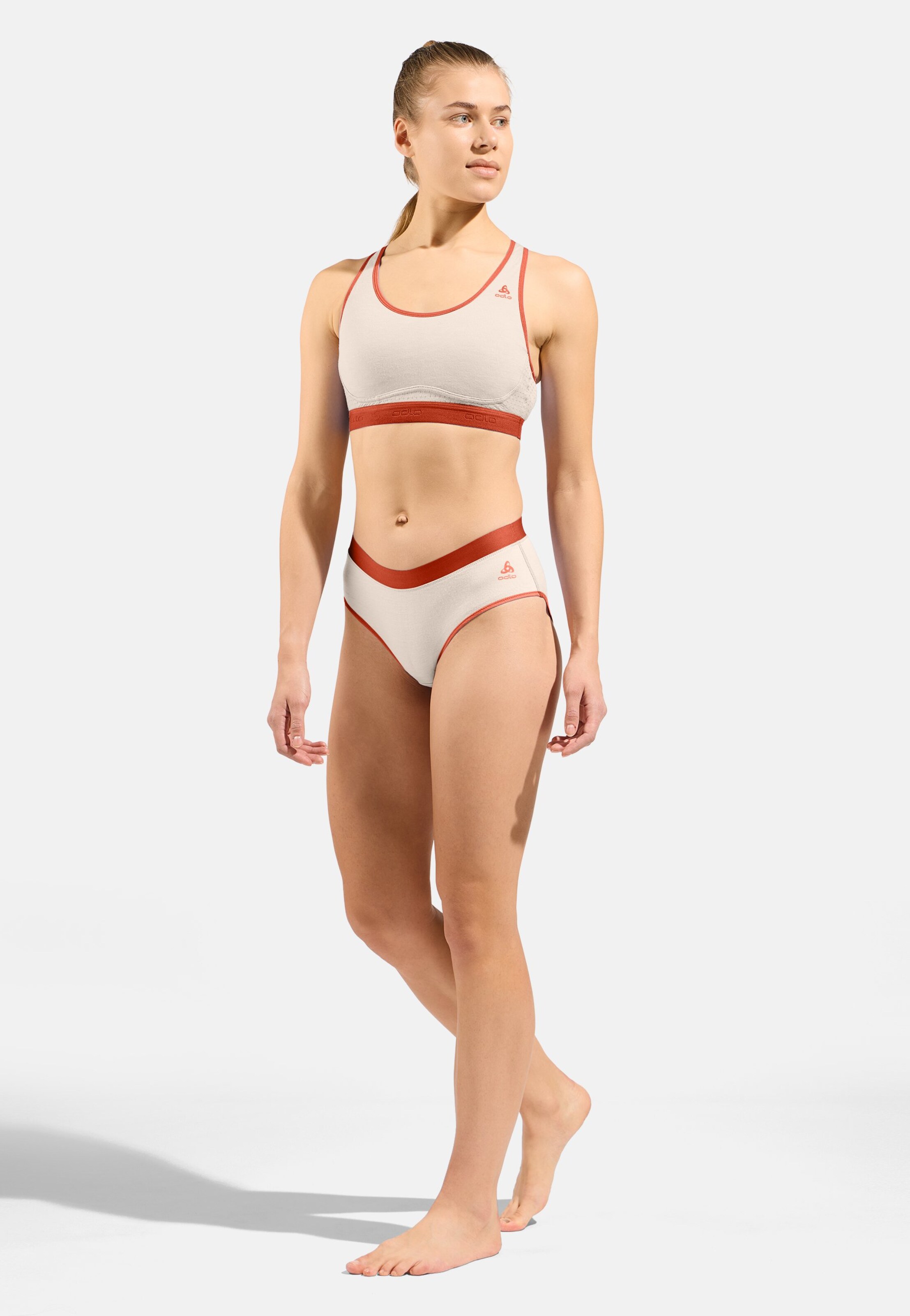Ascent Pw Medium Sport-BH in silver cloud - living coral