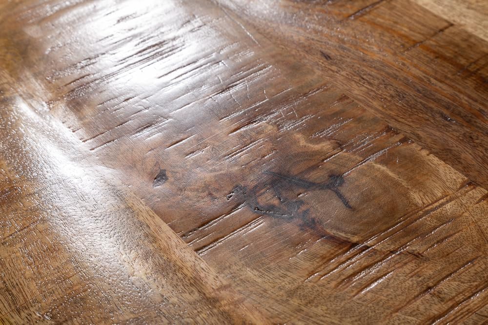 Riess Ambiente Massiver Esstisch Iron Craft 160cm Mangoholz Industrial Design mit X-Beinen Konferenztisch Tisch