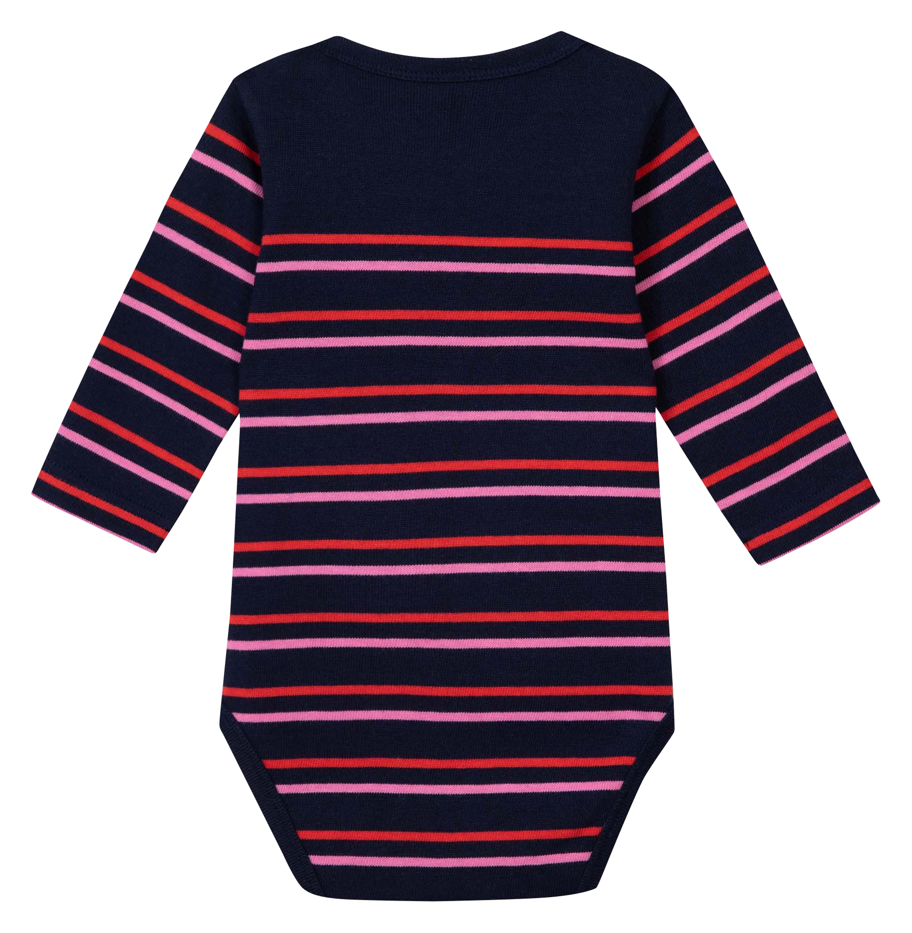 MALO AMOUR - Body col rond amour rayé en coton bio | Bleu