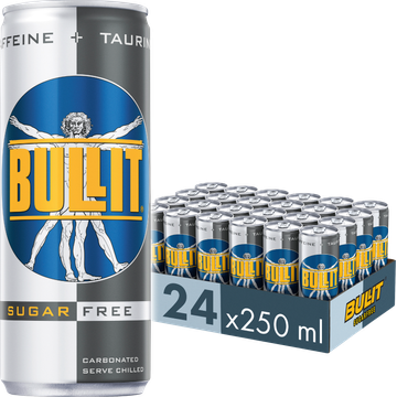 Bullit Energy Drink Suikervrij Tray - 24 x 250ml