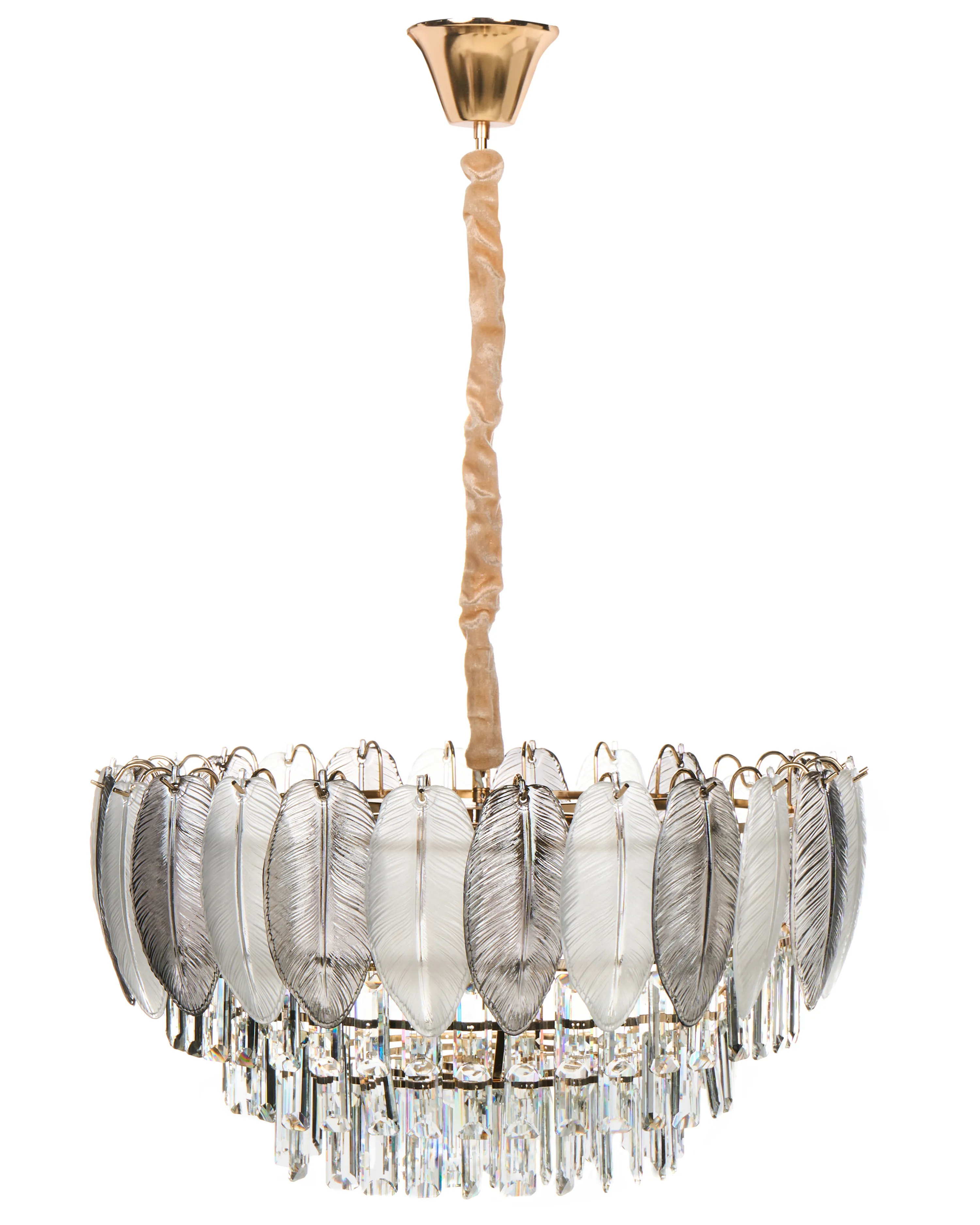 Kroonluchter CANAGUA Glas Messing