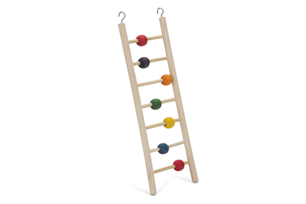 Beeztees Beady Ladder 7 Treden - Vogelspeeltje - Multi - 36.5x9.2x1.2 cm
