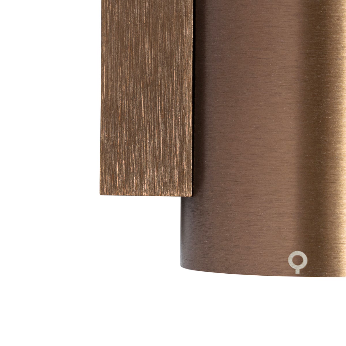 Moderne ronde wandlamp in donker brons - Sandy